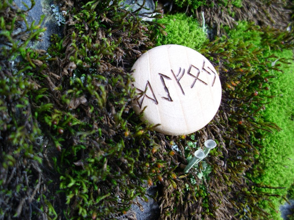 Pocket Rune for Job Hunting - Wooden Rune Amulet