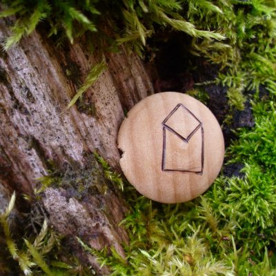 Pocket Rune for Movement and Change - Wooden Rune Amulet