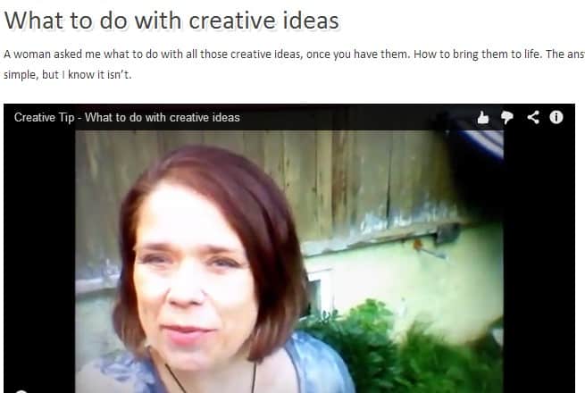 What to do with creative ideas