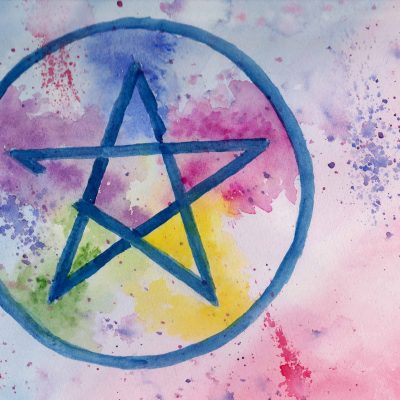 Pentagram - 100 Sacred Symbols in Watercolour by Linda Ursin