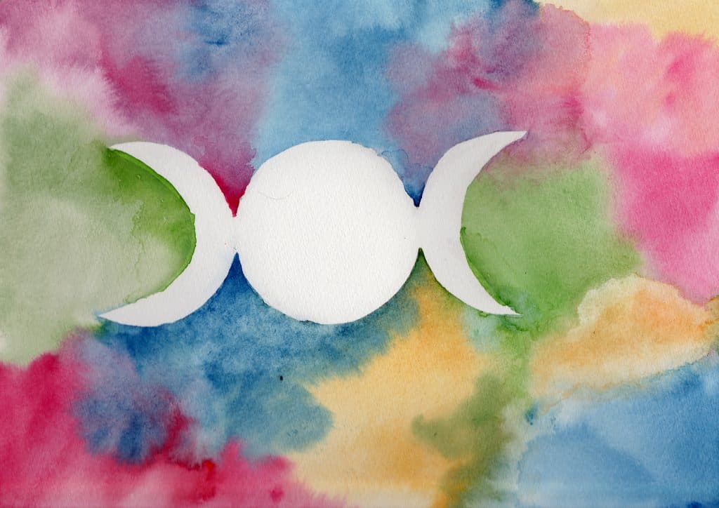 Triple Moon - 100 Sacred Symbols in Watercolour by Linda Ursin