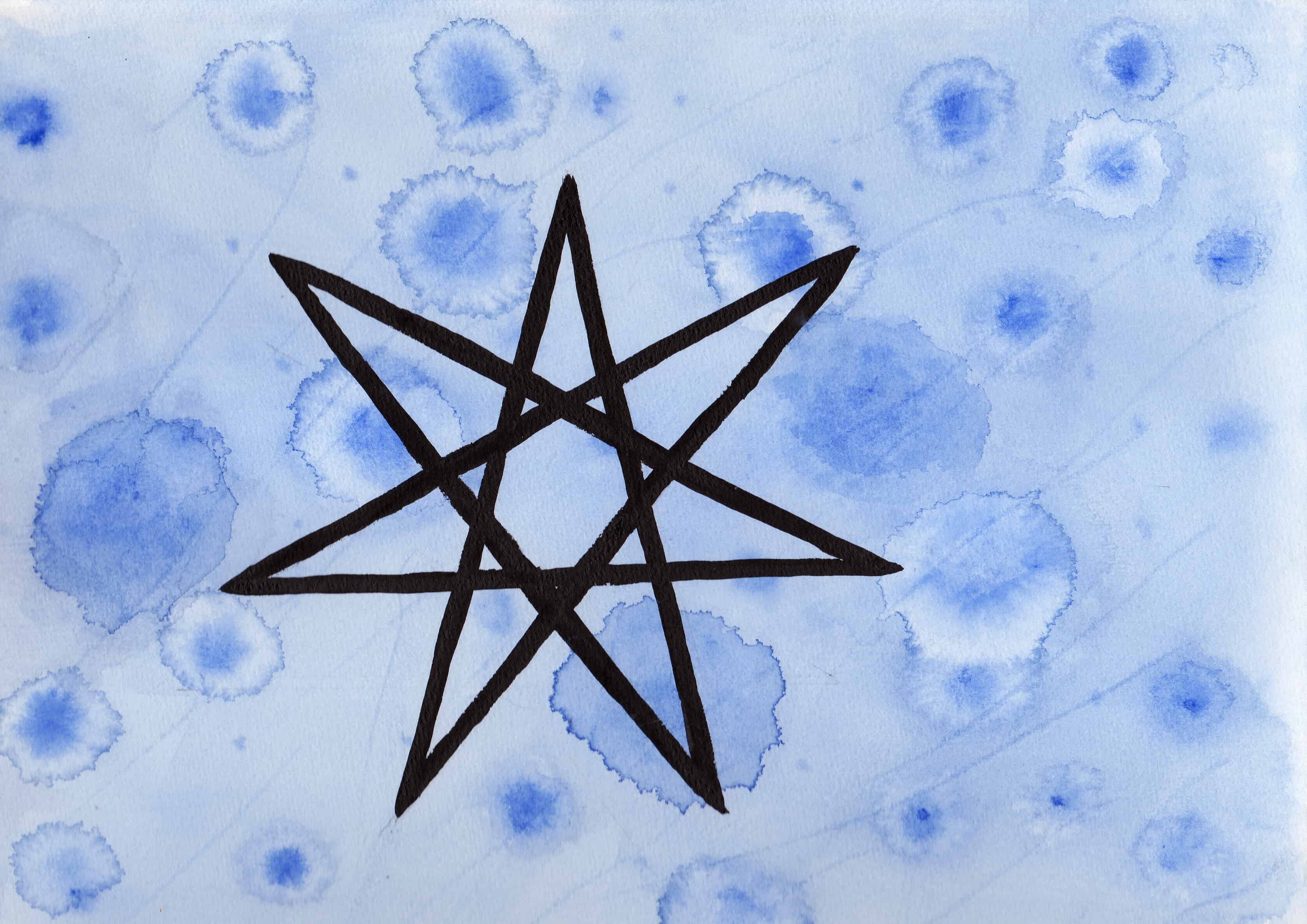 Elven Star - 100 Sacred Symbols in Watercolour by Linda Ursin