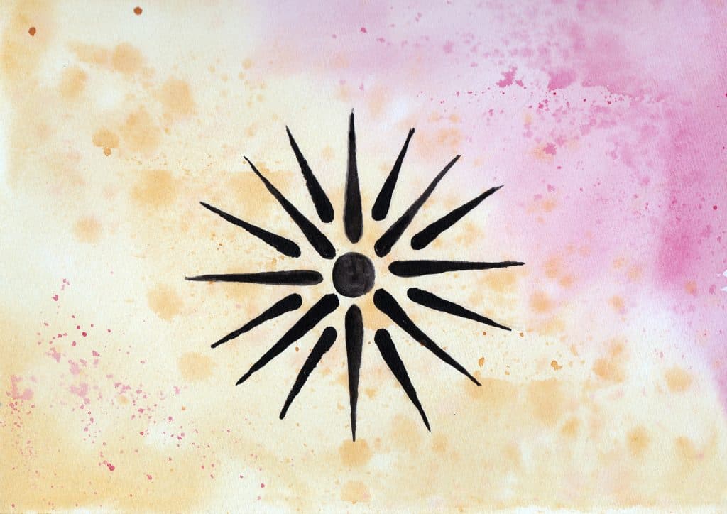 Vergina Sun - 100 Sacred Symbols in Watercolour by Linda Ursin