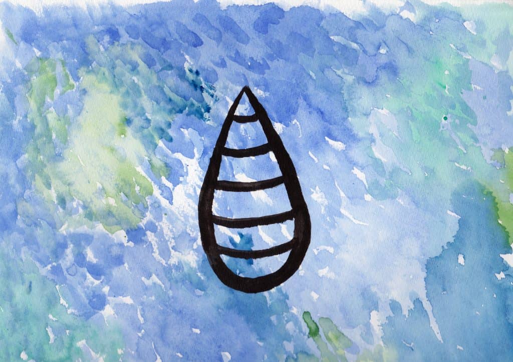 Raindrop - 100 Sacred Symbols in Watercolour by Linda Ursin