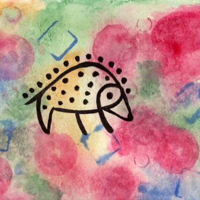 Hedgehog - 100 Sacred Symbols in Watercolour by Linda Ursin