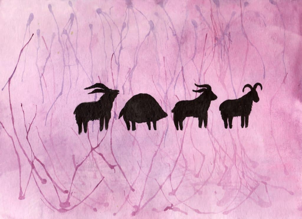 Animal Procession - 100 Sacred Symbols in Watercolour by Linda Ursin