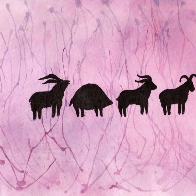 Animal Procession - 100 Sacred Symbols in Watercolour by Linda Ursin