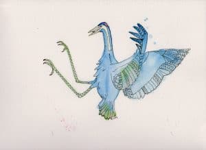 Strange Bird 8 Kung Fu Crane by Linda Ursin