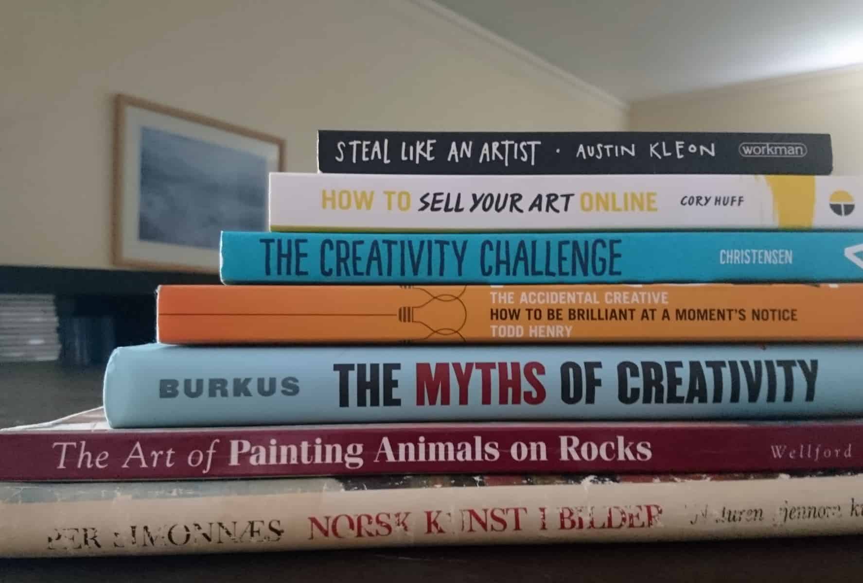 Art and Creativity Books on my Bookshelf